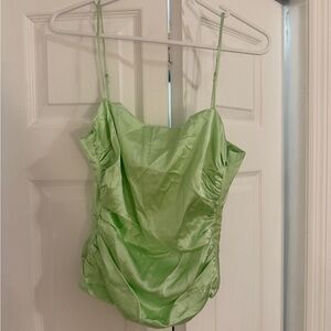 Cinq a Sept Light Green Silk Camisole